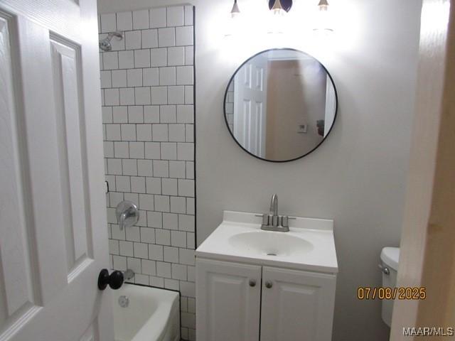 4225 Sunshine Dr, Montgomery, AL 36116 - bathroom featuring vanity and washtub / shower combination
