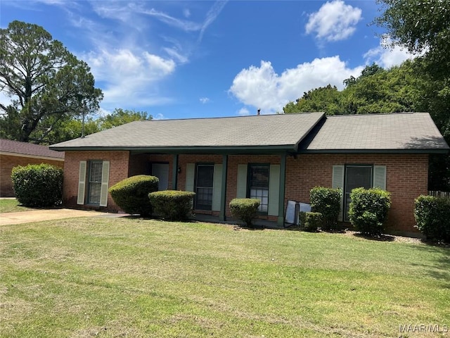 341 Sultan Ct, Montgomery, AL 36117 - single story home with a front yard, brick siding, and a porch