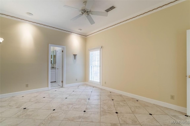 1609 Wentworth Dr, Montgomery, AL 36106 - unfurnished room with crown molding and ceiling fan