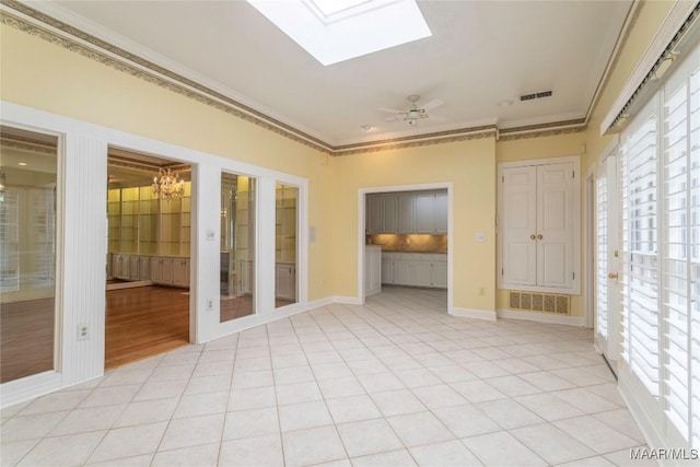 1609 Wentworth Dr, Montgomery, AL 36106 - unfurnished sunroom featuring a skylight