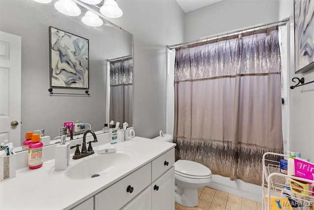 8531 Pipit Ct, Montgomery, AL 36117 - full bathroom featuring vanity, tile patterned flooring, and shower / tub combo