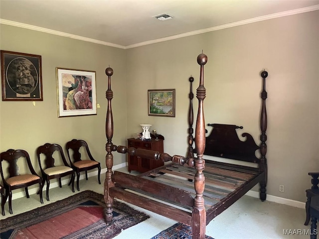 1682 Landline Rd, Selma, AL 36701 - bedroom with carpet flooring and ornamental molding