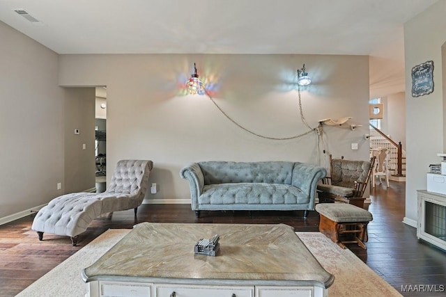 905 Overture Dr, Montgomery, AL 36117 - living area with wood-type flooring and stairs