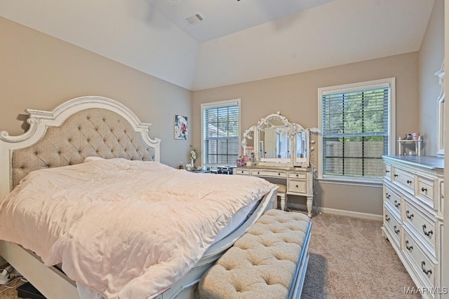 905 Overture Dr, Montgomery, AL 36117 - bedroom with multiple windows, light colored carpet, and lofted ceiling