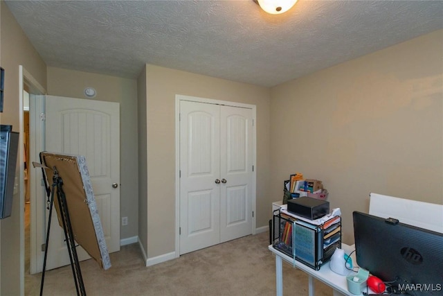 6209 Sycamore Dr, Montgomery, AL 36117 - office area featuring light carpet and a textured ceiling