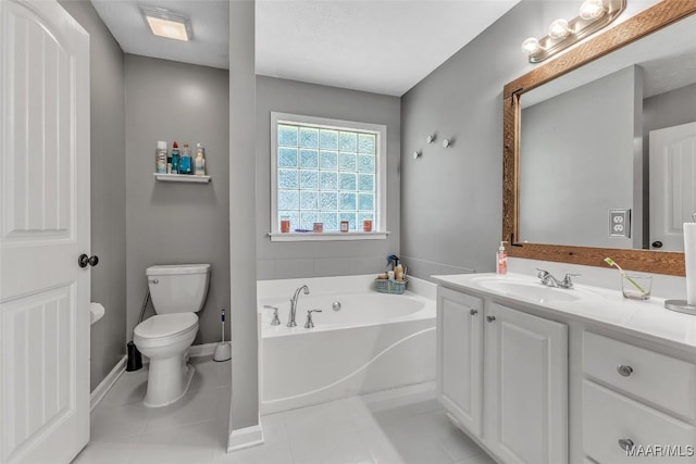 8049 Copperfield Dr, Montgomery, AL 36117 - full bathroom featuring a bath, vanity, and tile patterned floors