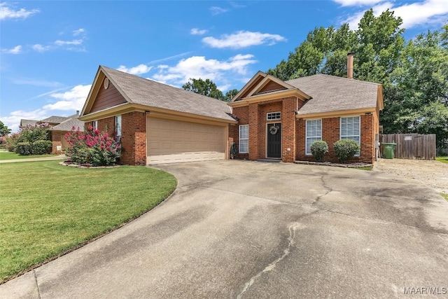 8049 Copperfield Dr, Montgomery, AL 36117 - single story home featuring brick siding, driveway, an attached garage, roof with shingles, and a chimney