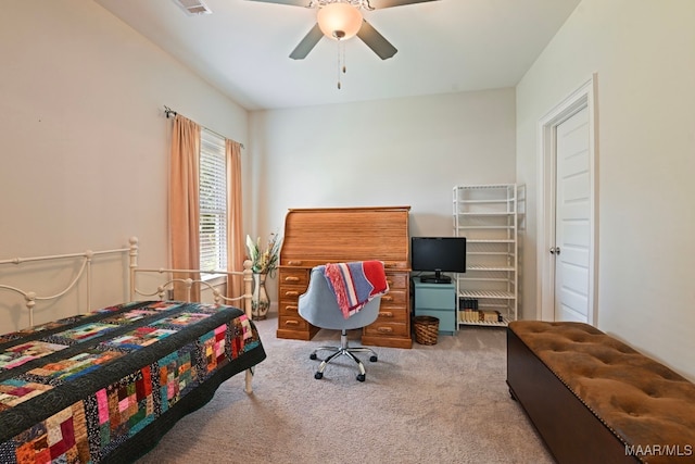 311 Alston Dr, Wetumpka, AL 36093 - bedroom featuring carpet and ceiling fan