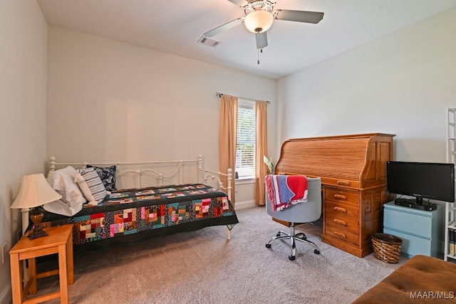 311 Alston Dr, Wetumpka, AL 36093 - bedroom with carpet and a ceiling fan