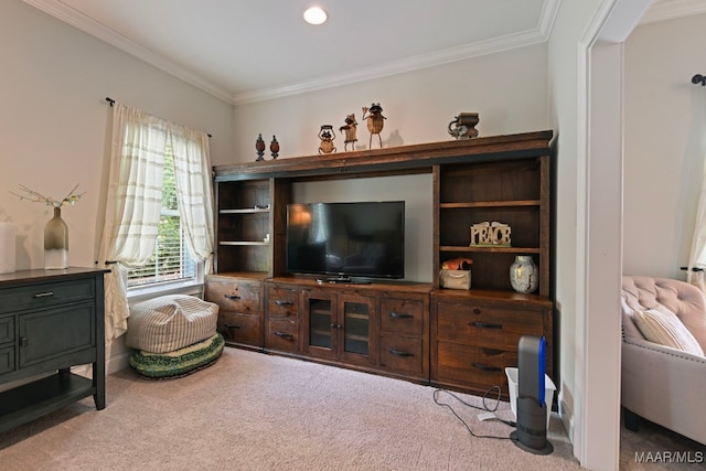 311 Alston Dr, Wetumpka, AL 36093 - living area with carpet and ornamental molding