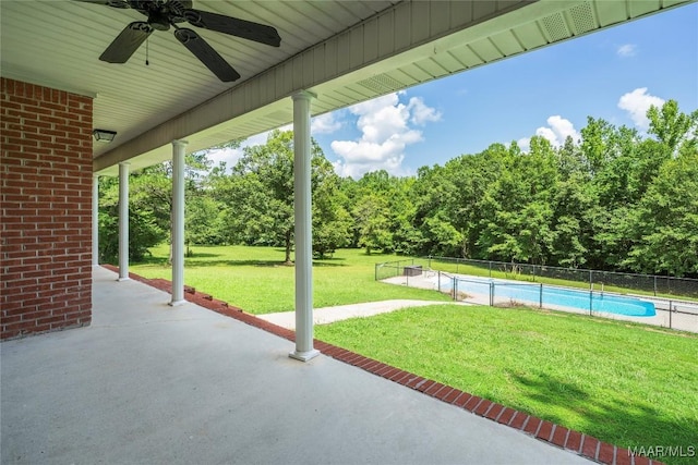 215 Hunters Rd, Eclectic, AL 36024 - view of patio / terrace with ceiling fan