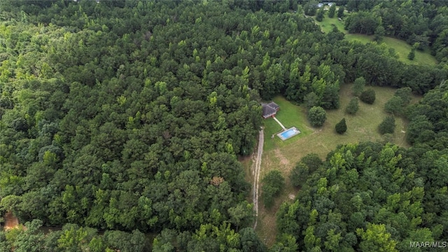 215 Hunters Rd, Eclectic, AL 36024 - aerial view of property and surrounding area featuring a forest