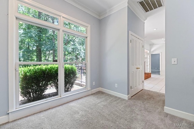 7930 Mossy Oak Dr, Montgomery, AL 36117 - carpeted empty room featuring crown molding and baseboards