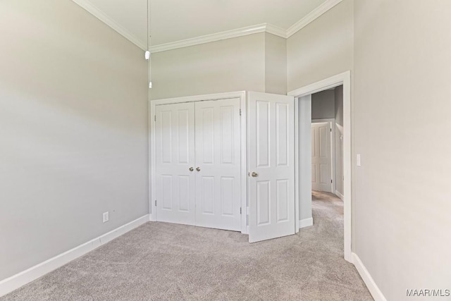 7930 Mossy Oak Dr, Montgomery, AL 36117 - unfurnished bedroom with carpet floors, crown molding, and a closet