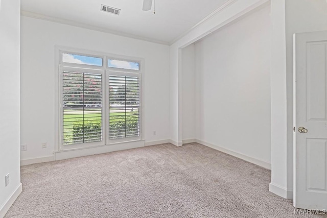 7930 Mossy Oak Dr, Montgomery, AL 36117 - unfurnished room with carpet floors, crown molding, and a ceiling fan