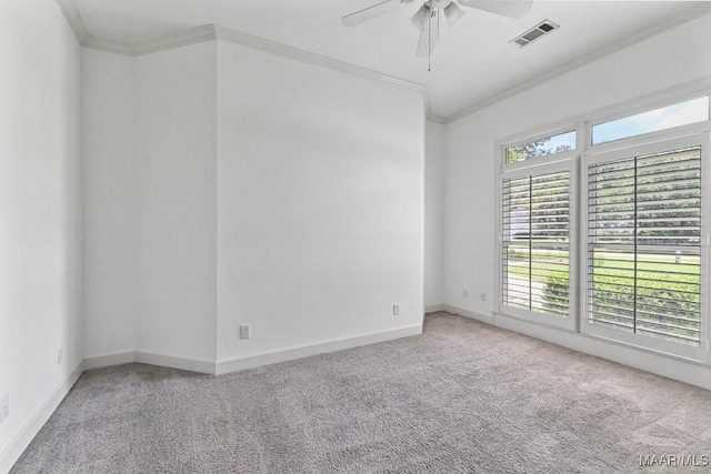 7930 Mossy Oak Dr, Montgomery, AL 36117 - carpeted spare room featuring crown molding and a ceiling fan