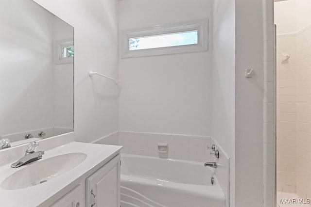 7930 Mossy Oak Dr, Montgomery, AL 36117 - bathroom with a bath, vanity, and tiled shower
