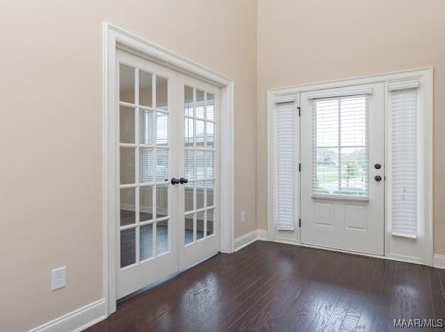1531 Wingate Park Ct, Montgomery, AL 36117 - doorway to outside featuring french doors, dark wood-type flooring, and plenty of natural light