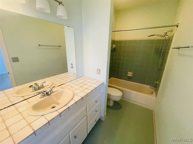 1604 Salisbury Dr, Montgomery, AL 36117 - full bath with tile patterned flooring, vanity, and bathtub / shower combination