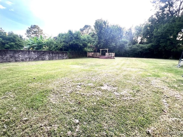 3628 Bankhead Ave, Montgomery, AL 36111 - view of yard featuring a wooden deck