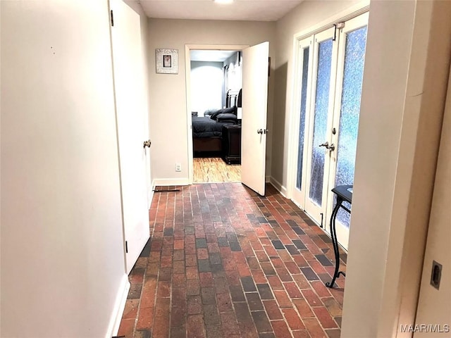 3628 Bankhead Ave, Montgomery, AL 36111 - hall featuring baseboards and brick flooring