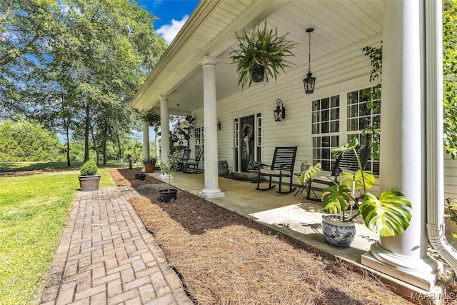 9021 Creek Side Trl, Hope Hull, AL 36043 - porch with a yard