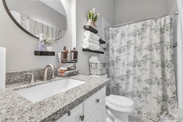 5777 Carriage Barn Ln, Montgomery, AL 36116 - bathroom with vanity and a shower with curtain