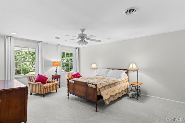 1613 Croom Dr, Montgomery, AL 36106 - bedroom with light colored carpet and ceiling fan