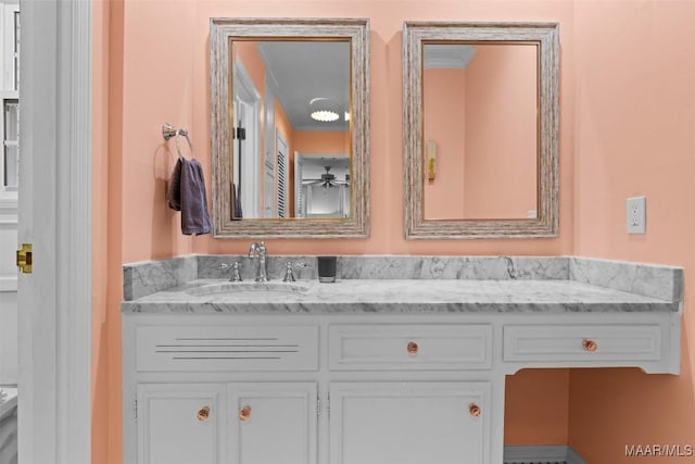 1613 Croom Dr, Montgomery, AL 36106 - bathroom featuring double vanity and ornamental molding