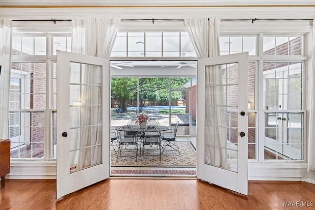 760 Winding Wood Dr, Wetumpka, AL 36093 - entryway featuring french doors and wood finished floors