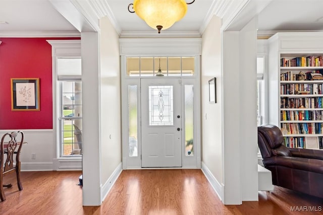 760 Winding Wood Dr, Wetumpka, AL 36093 - foyer featuring wood finished floors and ornamental molding