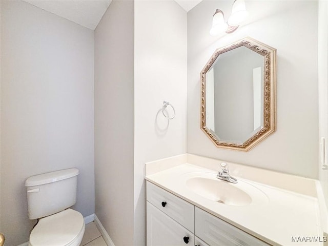 9642 Greythorne Way, Montgomery, AL 36117 - half bath with vanity and tile patterned floors
