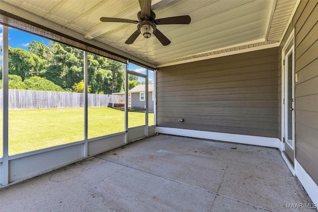 2285 Gathering Way, Prattville, AL 36066 - unfurnished sunroom with a ceiling fan and healthy amount of natural light
