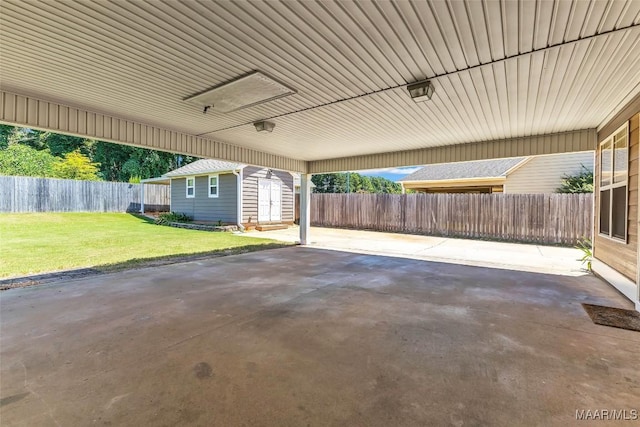 2285 Gathering Way, Prattville, AL 36066 - fenced backyard featuring a patio area and an outdoor structure