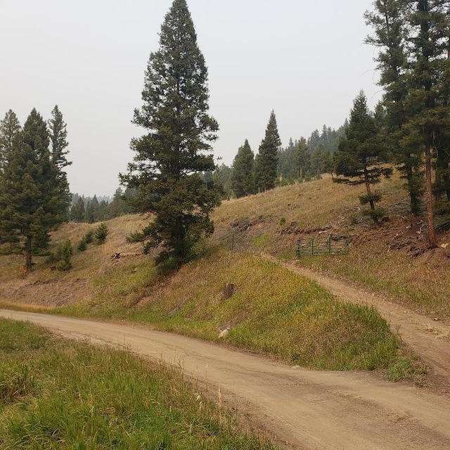 view of road featuring a rural view