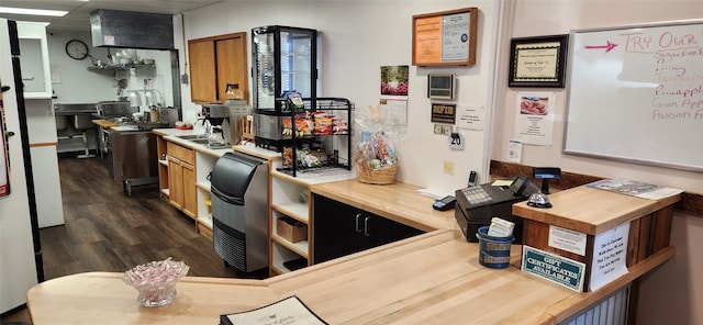 kitchen featuring dark hardwood / wood-style flooring