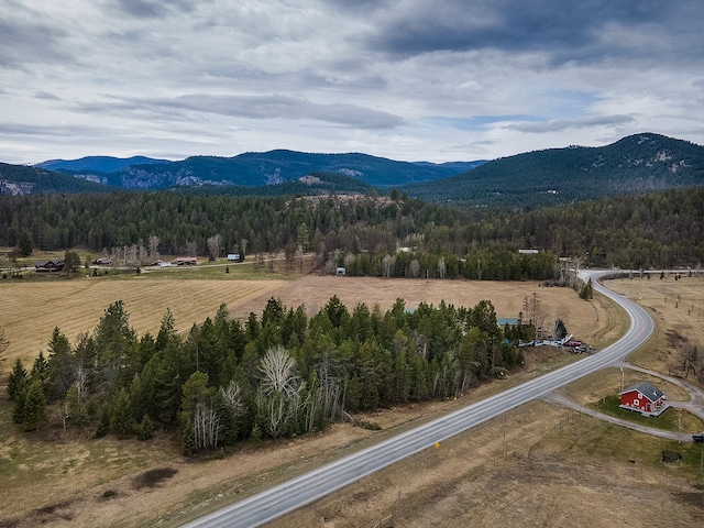 property view of mountains with a rural view