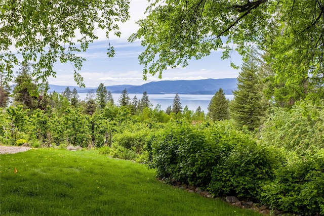 exterior space with a mountain view