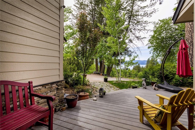 view of wooden deck