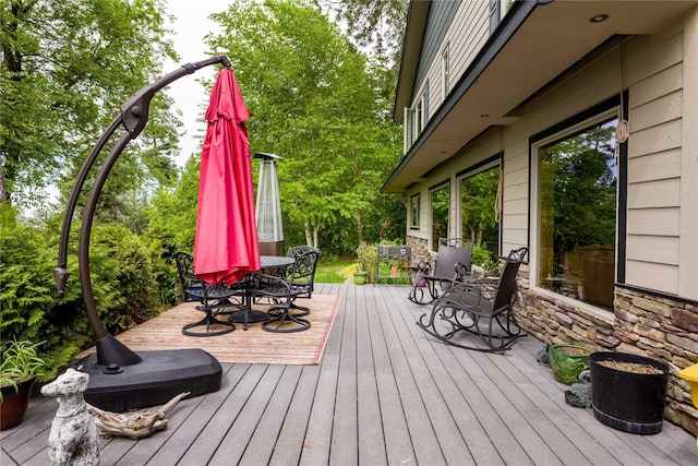 view of wooden deck