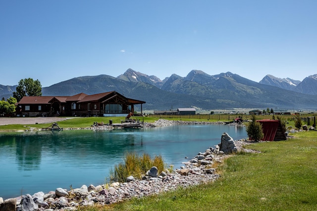 property view of water with a mountain view