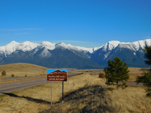 view of mountain feature featuring a rural view