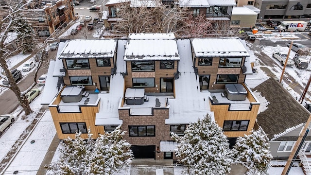 view of snowy aerial view