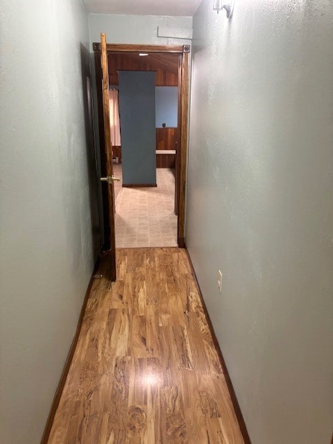 hallway featuring light hardwood / wood-style floors