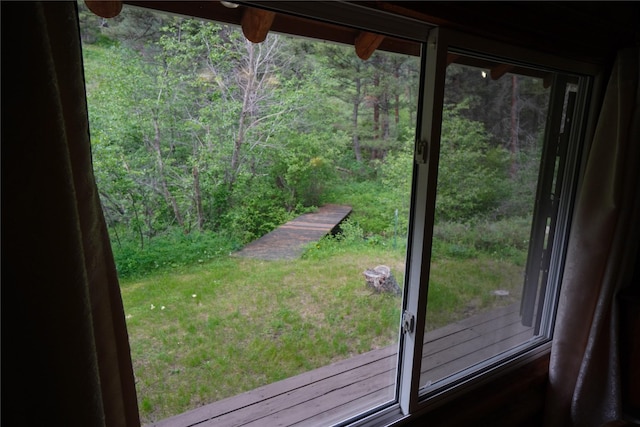 view of doorway to outside