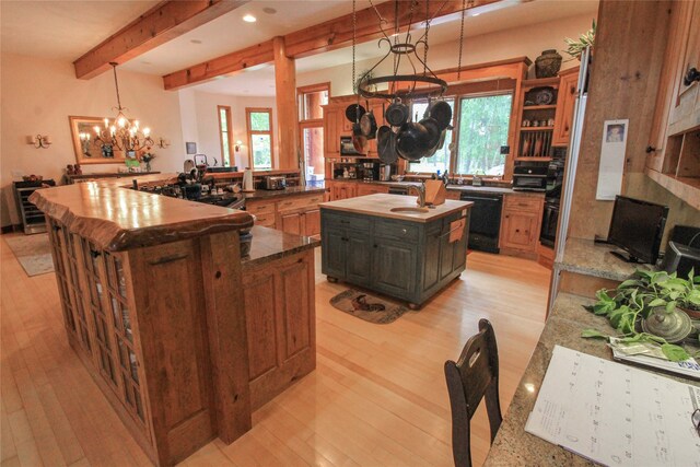 dining area featuring light wood-type flooring