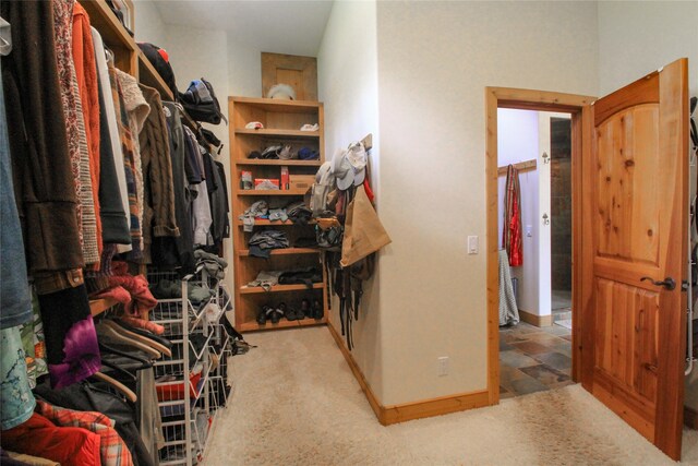 bathroom with toilet and walk in shower