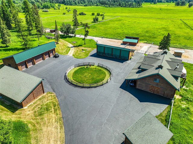 drone / aerial view featuring a mountain view