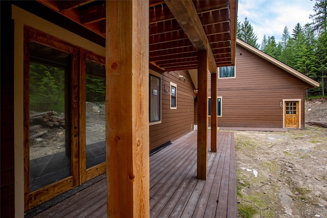 view of wooden deck