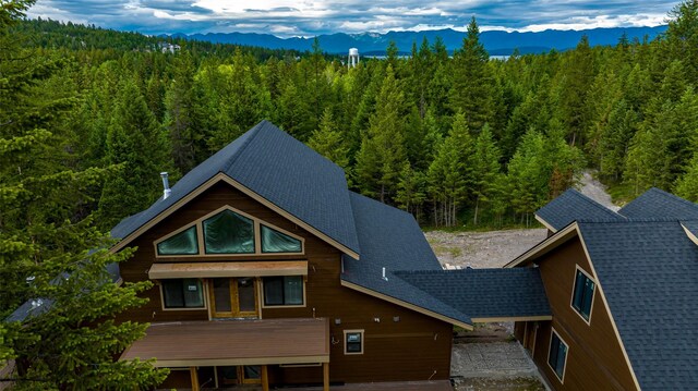 exterior space with a mountain view